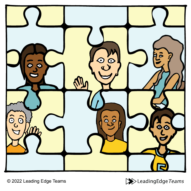 Partnering with Your Team Cartoon - Leading Edge Teams