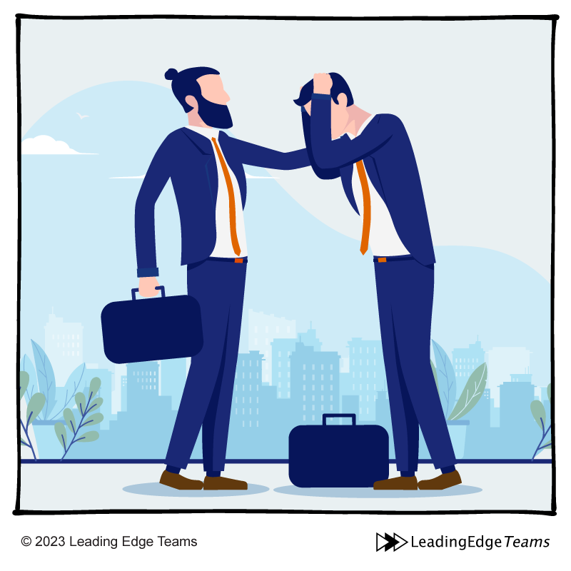 COMPASSION—Essential Key for Today’s Entrepreneurial Leaders - Leading Edge teams - Business Leaders Cartoon